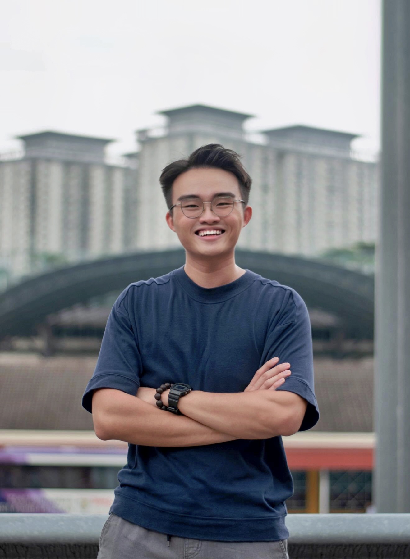 Swimming coach teaching children in Johor Bahru